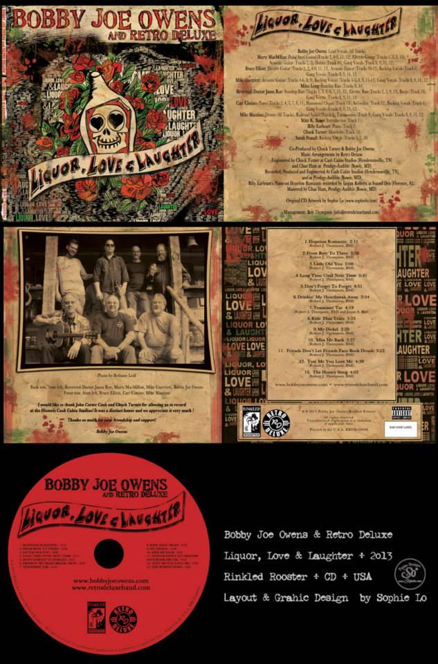 Bobby Joe Owens retro Deluxe Liquor Love and Laughter Design by Sophie Lo